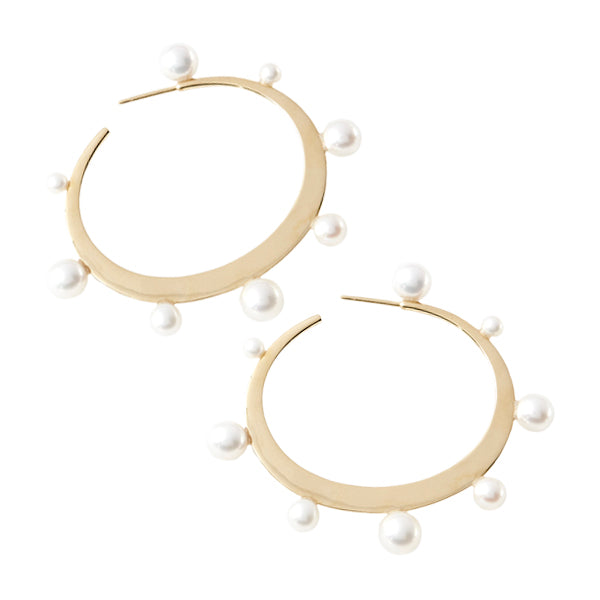 Polka Dot Elliptical Hoops