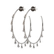 Load image into Gallery viewer, 18k White Gold Diamond Gypsy Hoops
