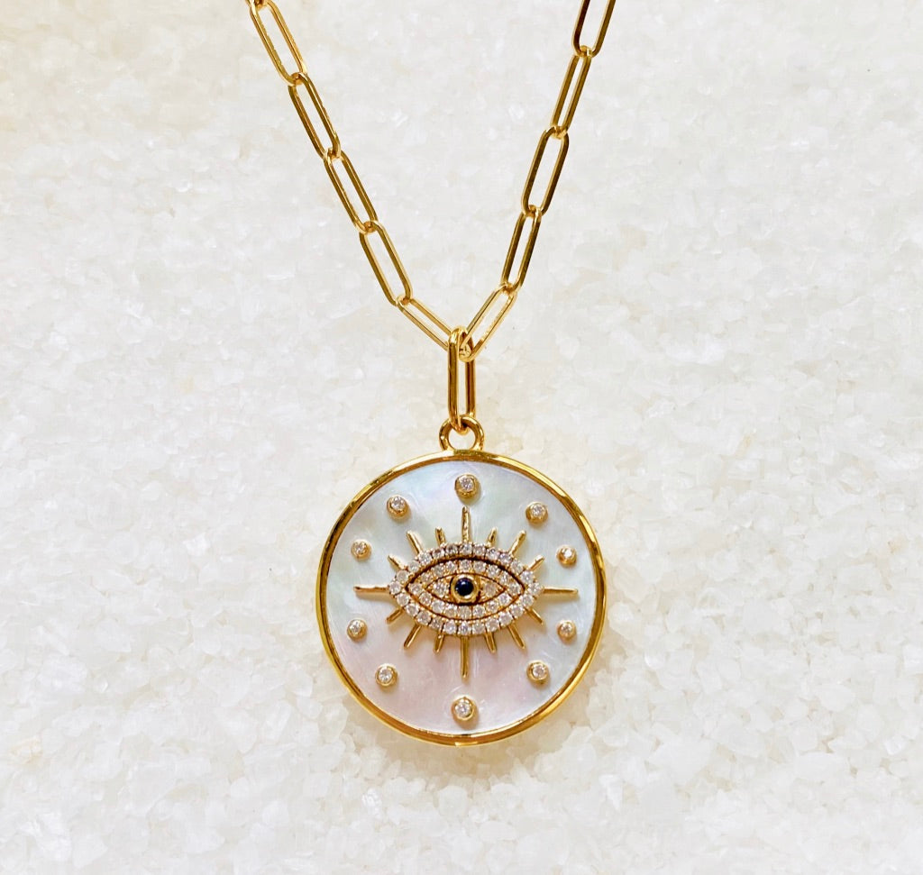 Mother of Pearl Evil Eye