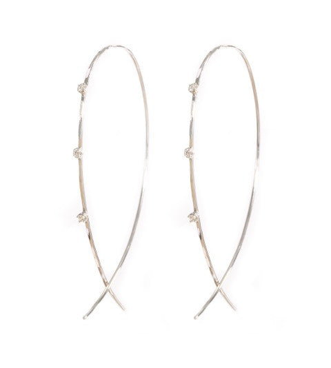 Diamond Infinity Hoops