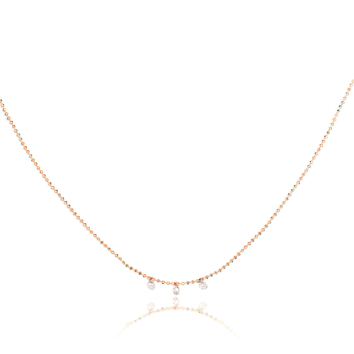 Celeste 3 Floating Diamond Necklace