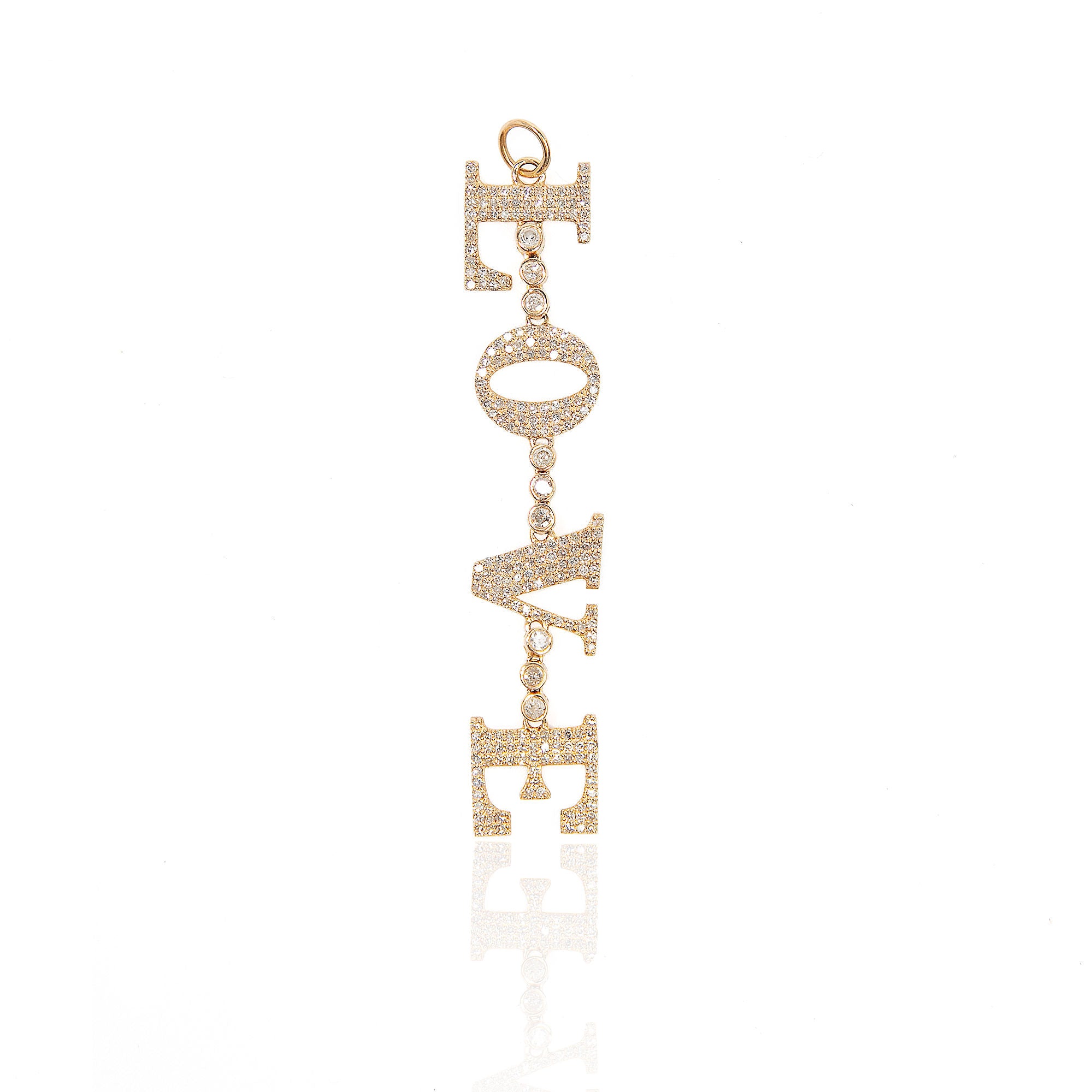 Diamond Pave LOVE Pendant