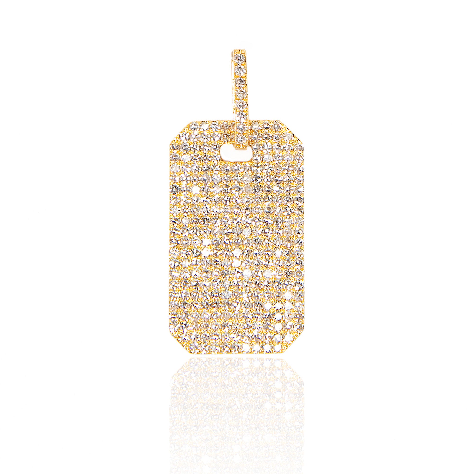 Mini Pavé Diamond ID Tag