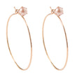 Load image into Gallery viewer, 18k Rose Gold Pearl Stud Hoops

