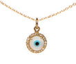Load image into Gallery viewer, Diamond Mother of Pearl Evil Eye Pendant
