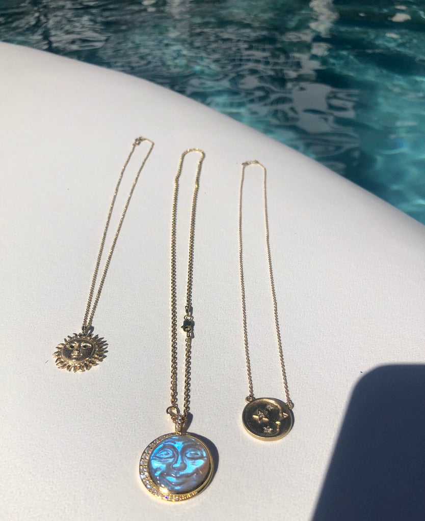 Labradorite Man in the Moon Necklace