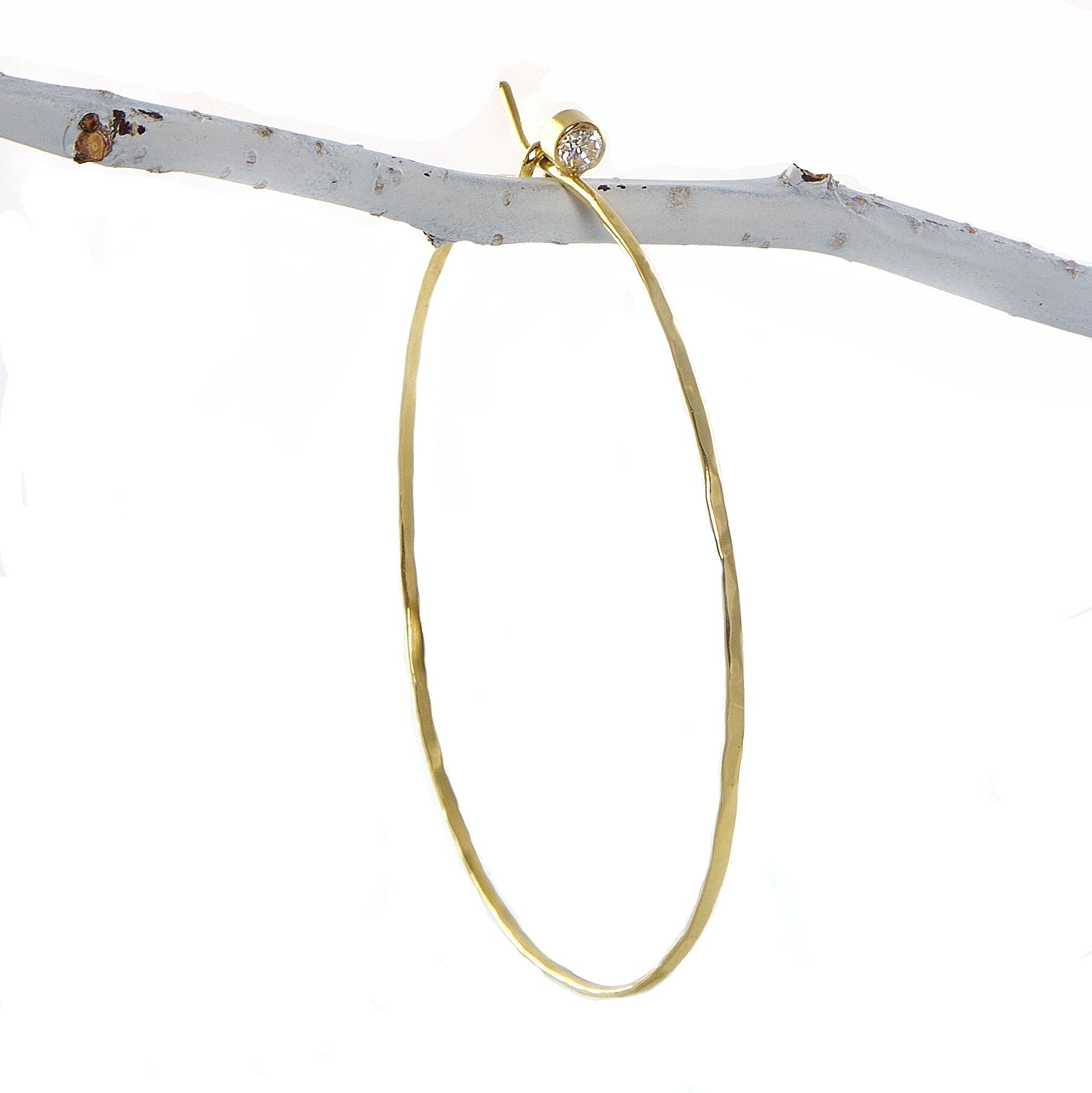 Jessica Hoops in Yellow Gold - Small