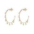 Load image into Gallery viewer, Diamond Mini Gypsy Hoops Earrings in Yellow Gold
