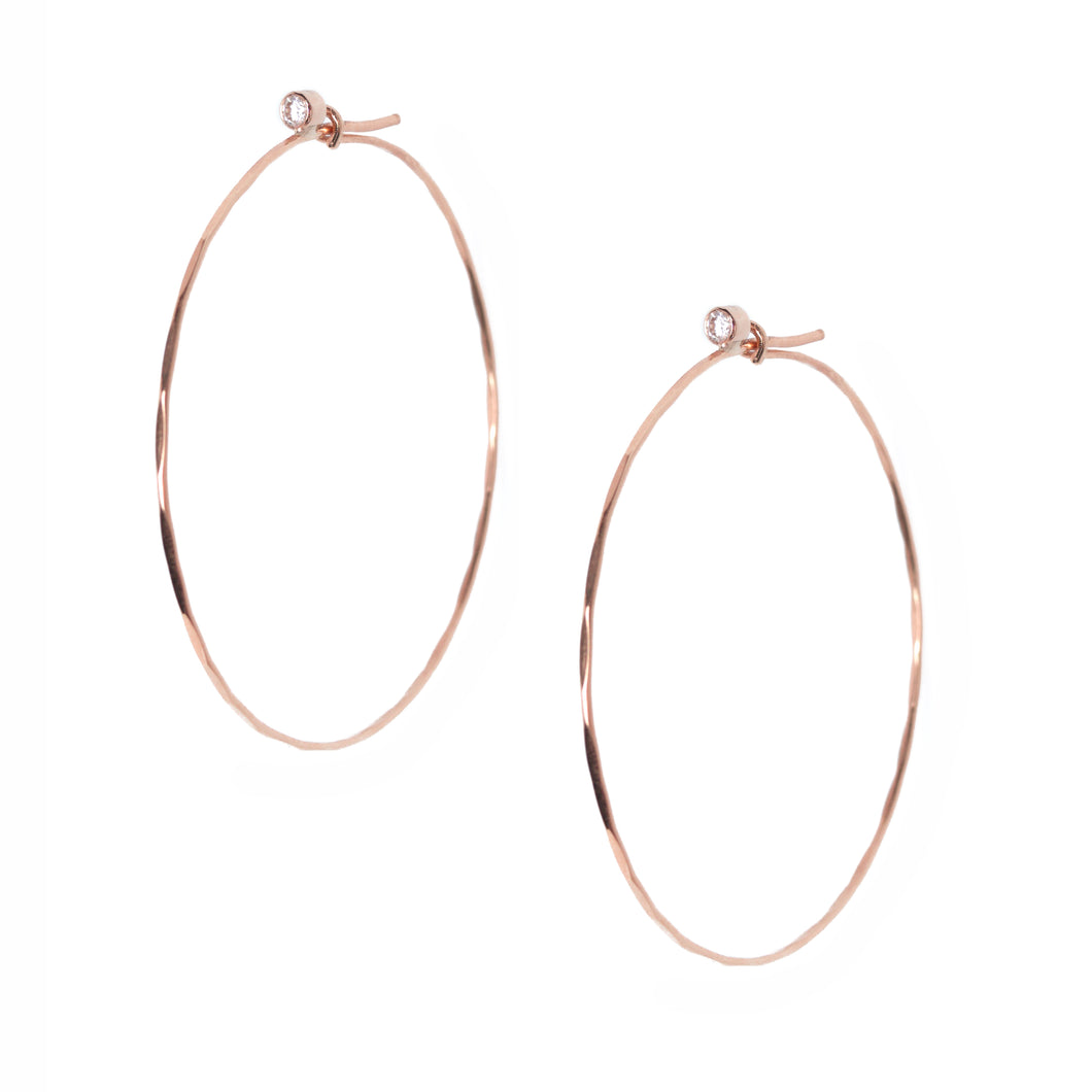 Jessica Hoops in Rose Gold - Small
