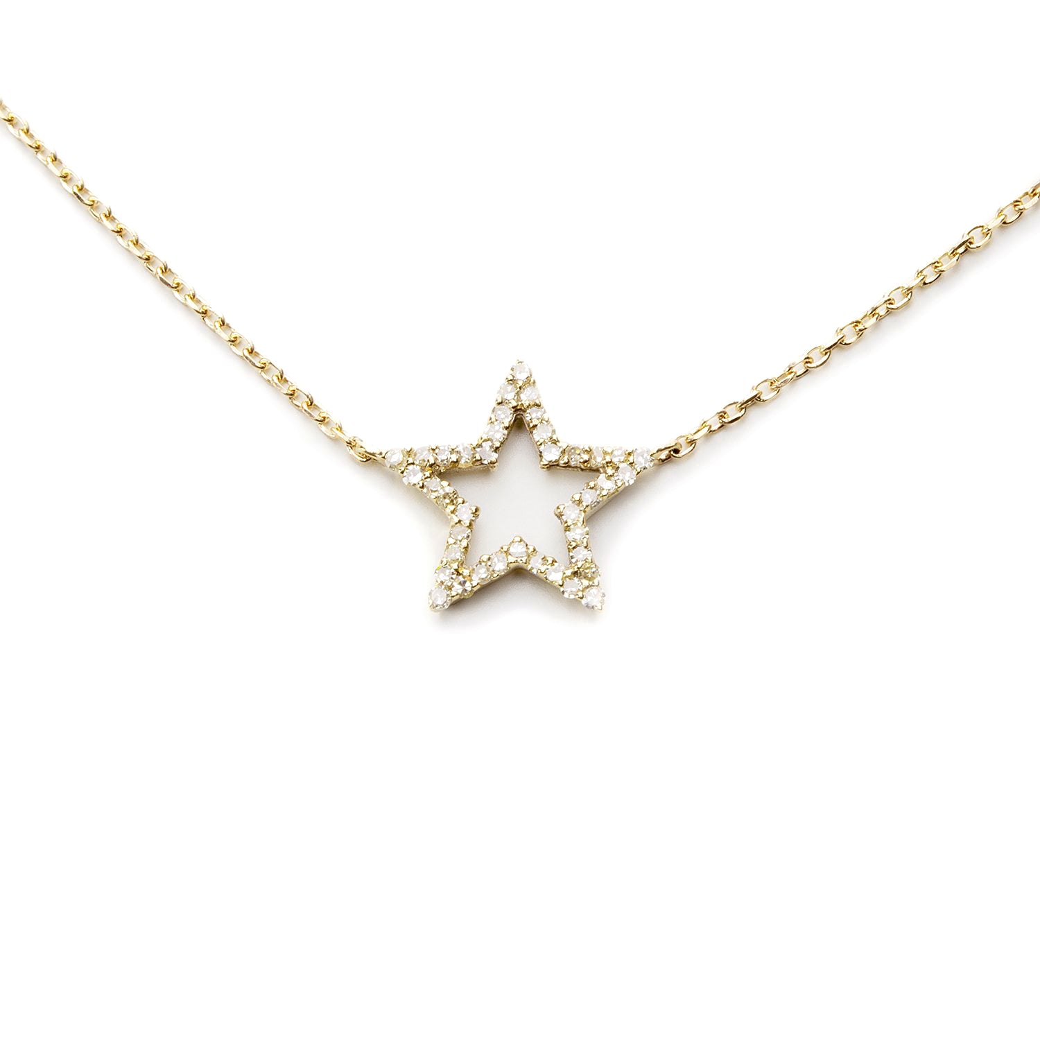 Gold Vermeil Diamond Star Pendant Choker