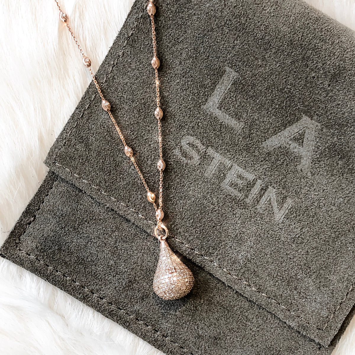 Diamond Hershey Kiss Pendant Necklace