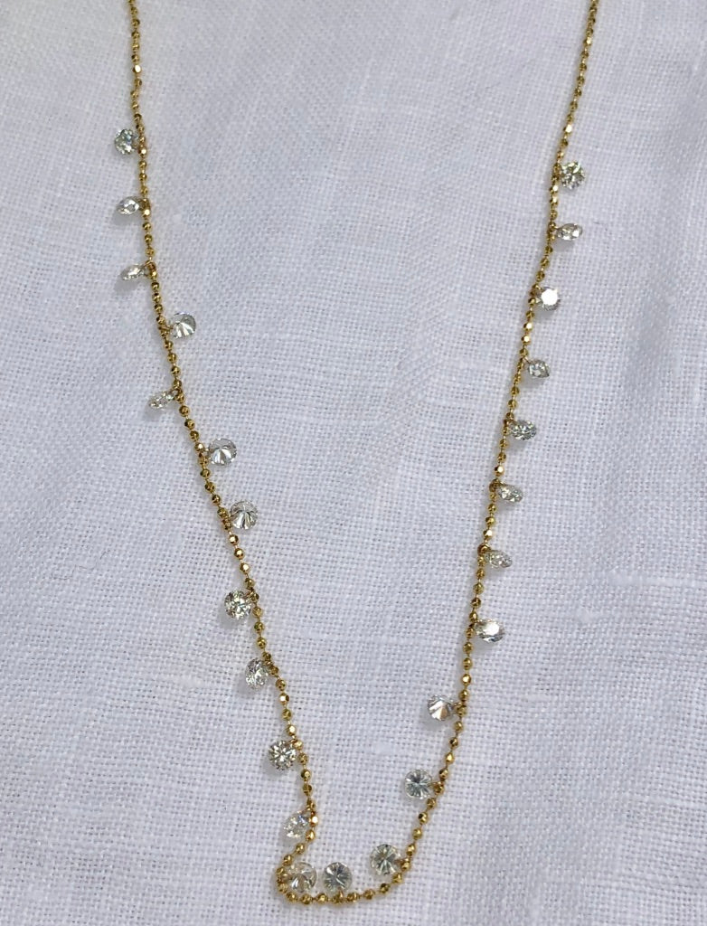 Full View 24 Celeste Diamond Floating Necklace